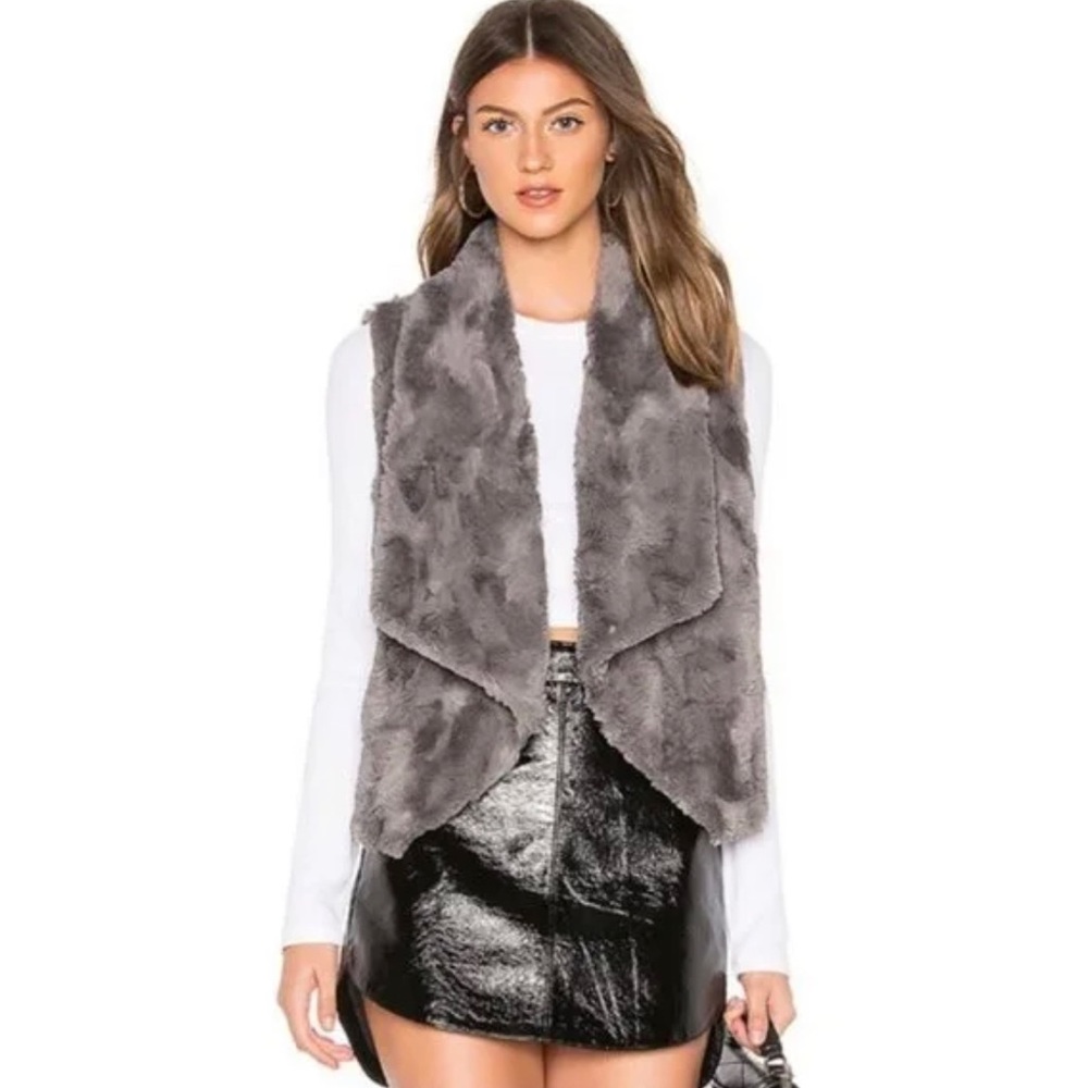 Jack by BB Dakota Gray Fur Vest